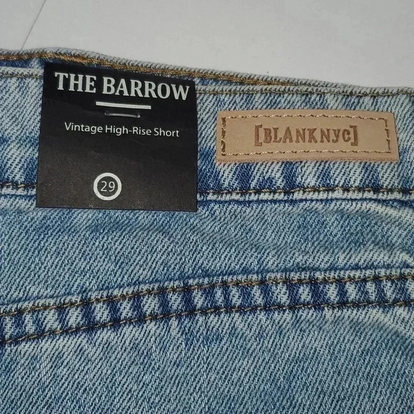 Blank NYC "The Barrow" Distressed Acid Wash Vintage High Rise Denim Short NWT - Picture 12 of 12